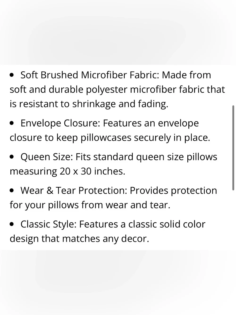 Set of Soft Brushed Microfiber Pillowcases QUEEN 30x20” SAGE GREEN